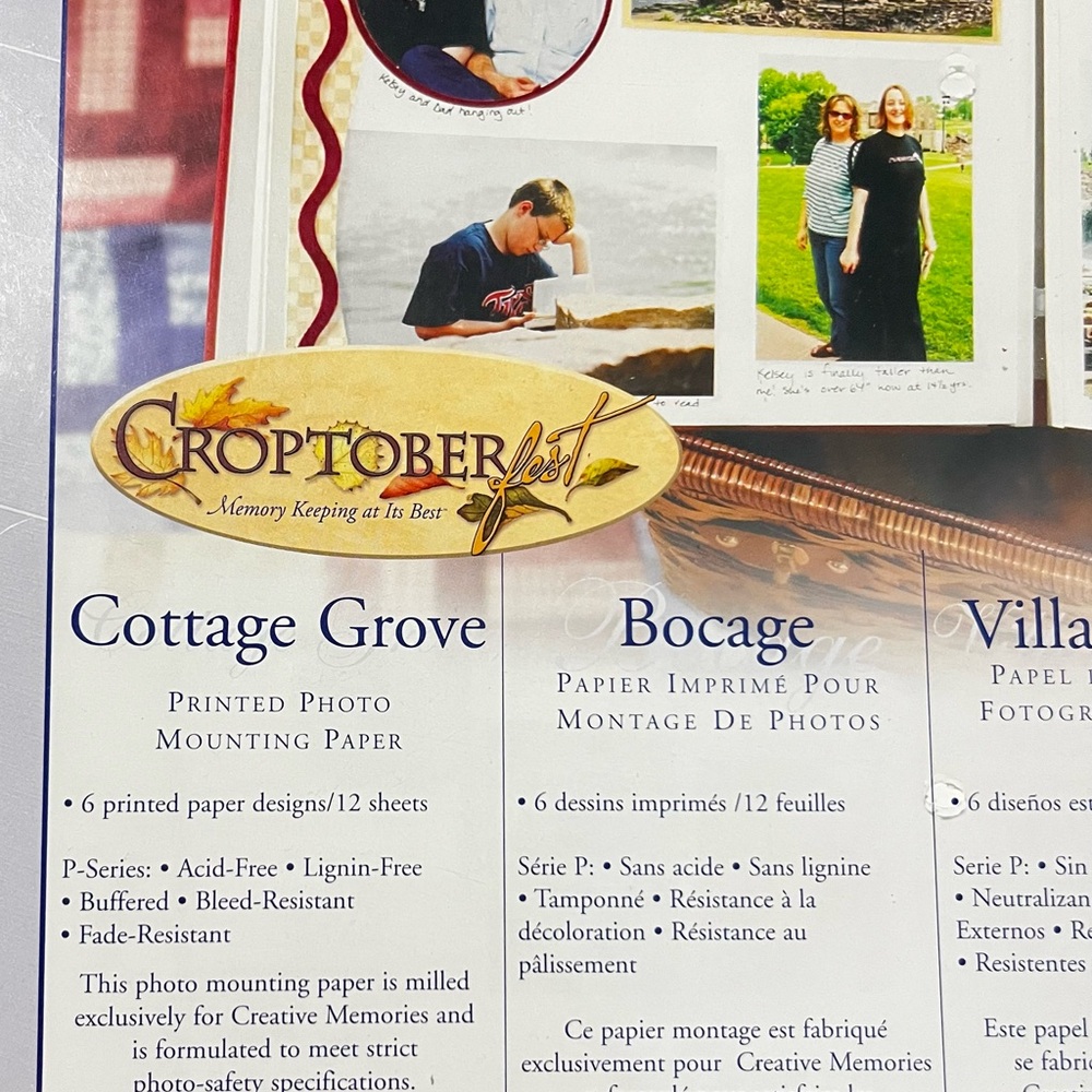 Creative Memories Croptoberfest Photo Mounting Paper